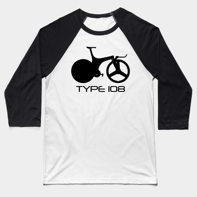 Lotus Sport Type 108 Bicycle Baseball T-Shirt by nutandboltdesign